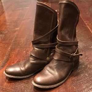 Midcalf Chocolate Brown Leather Boots