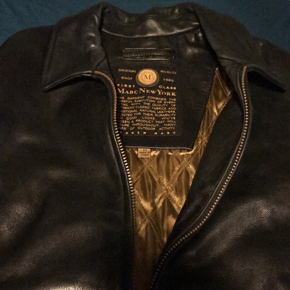 Marc New York Leather Jacket Size M