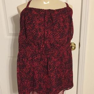 NWOT Red Leopard Print Babydoll