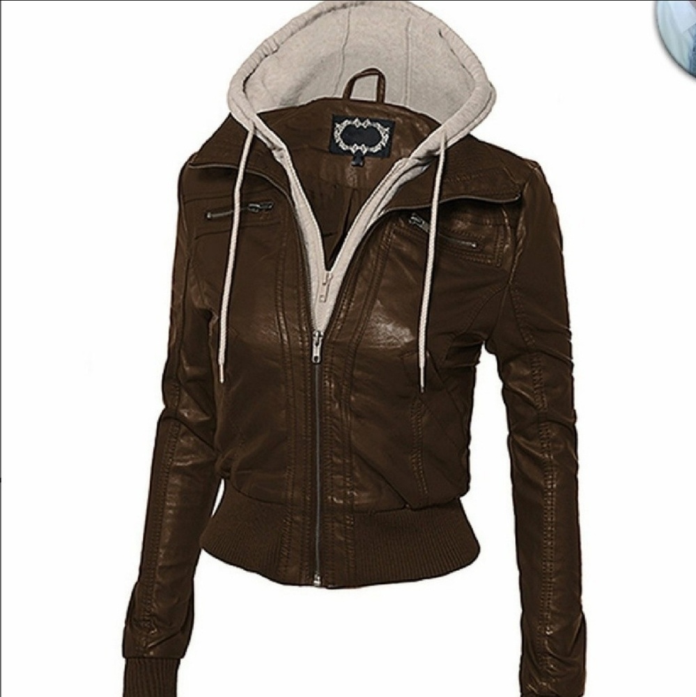 HOST PICK💚Bomber/Faux Leather Moto jacket