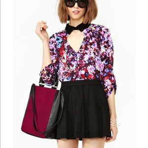 Nasty Gal, pushing daisies blouse, XS