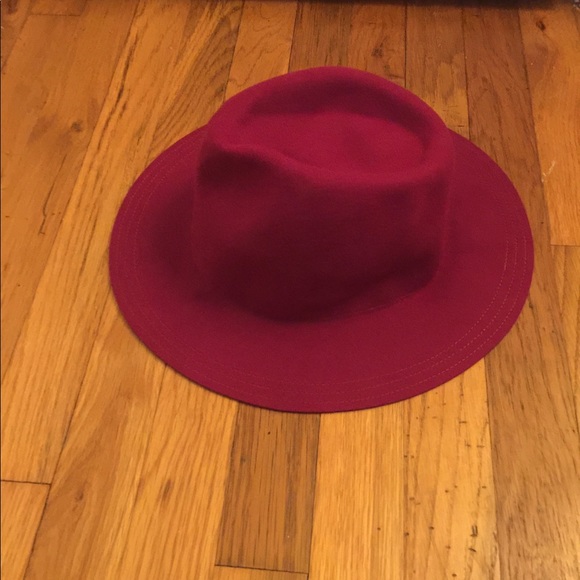 Wine color fedora hat - Picture 3 of 3