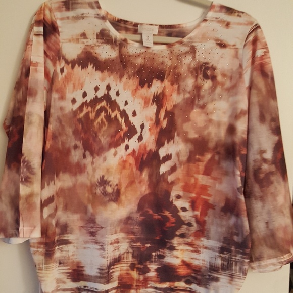 Chico's multi top with crystals - Picture 1 of 2