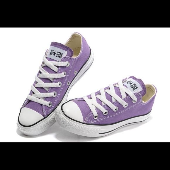 purple converse low tops