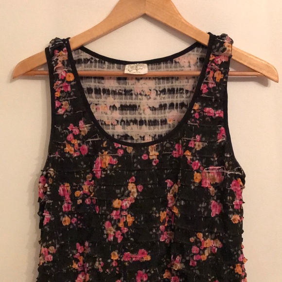 Free People layered floral tank shift dress - Picture 1 of 4