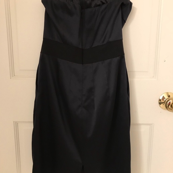 Express navy blue with black stripe dress - Picture 3 of 6