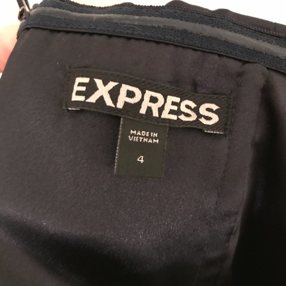Express navy blue with black stripe dress - Picture 6 of 6