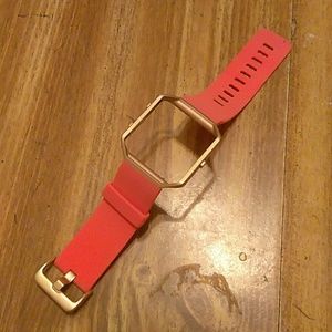 Pink and rose gold fitbit blaze band