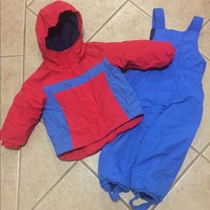 L.L. Bean Toddler Boys Coat Jacket and Snow Bibs