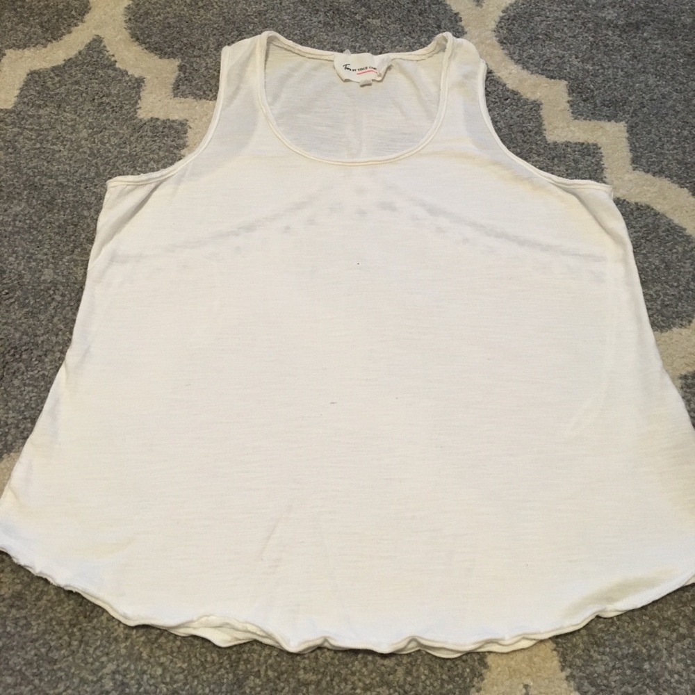 TWO BY VINCE CAMUTO White Detailed Tank