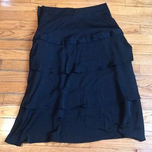 Banana Republic black silk gypsy skirt