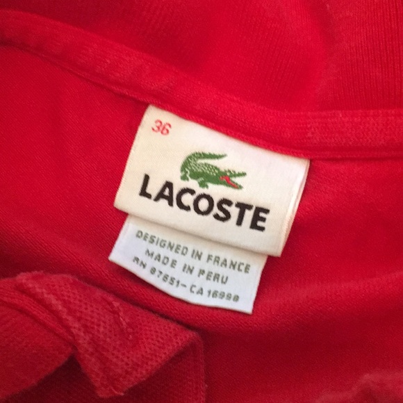 Red Lacoste polo - Picture 2 of 2