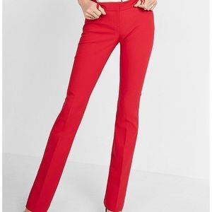 EXpress Red Columnist Barely Boot Dress Pants 2R