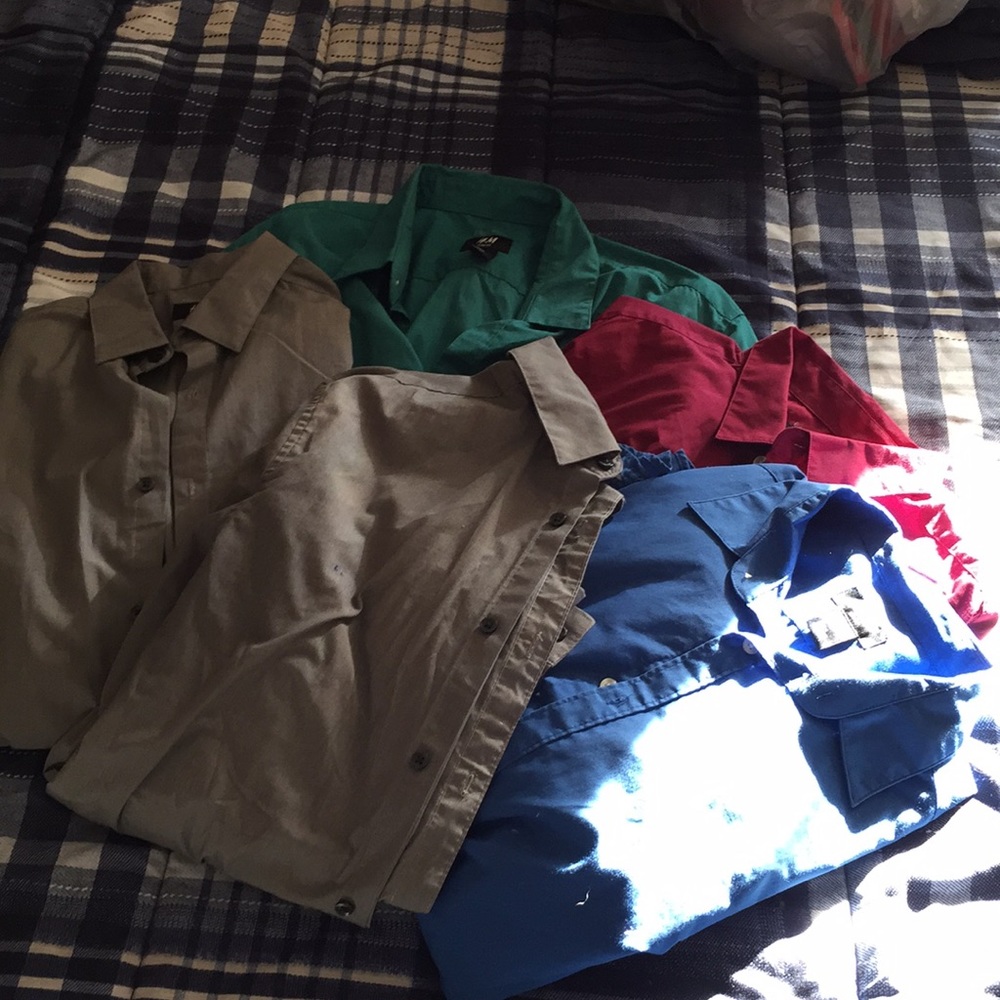 Lot H&M slim fit dress shirts size large