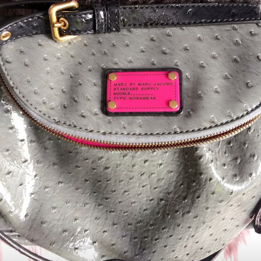 Marc Jacobs Embossed Ostrich Bag and wallet