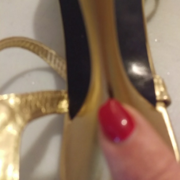 Just Earl 9 gold 3 inch heel rhinestones - Picture 7 of 8