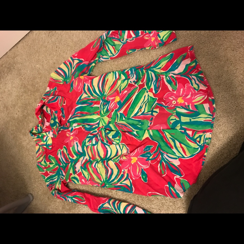 Lilly Pulitzer Pomegranate Jungle Tumble shirt