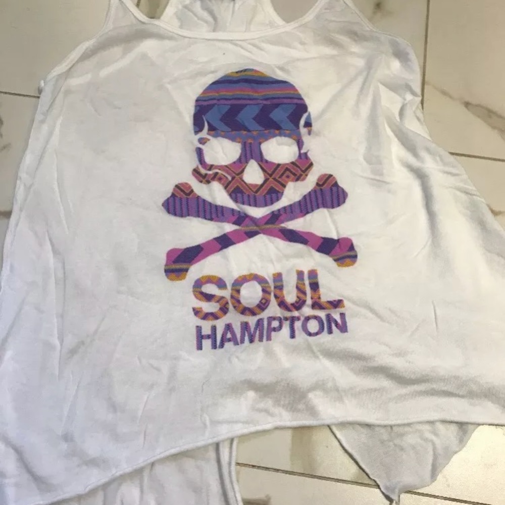 Soul cycle hamptons skull tulip tank size medium