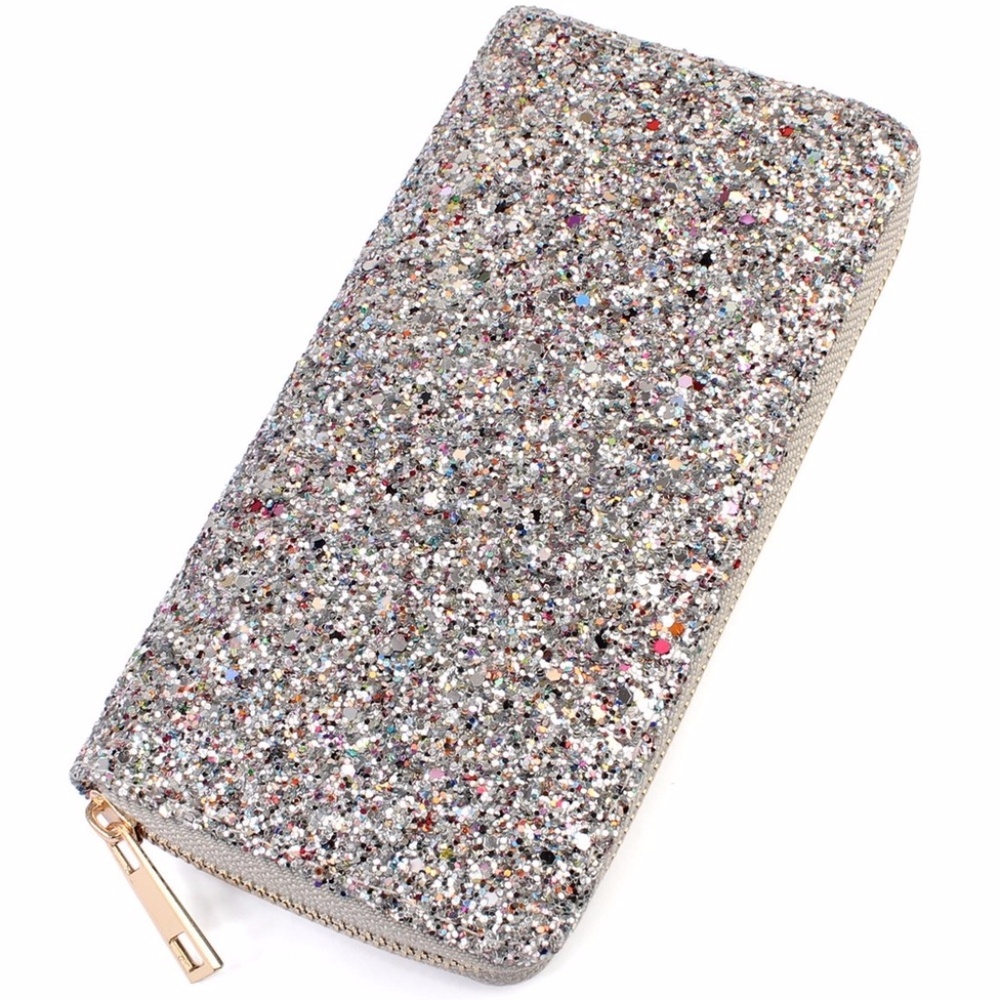 Glitter Bling Wallet (Silver)