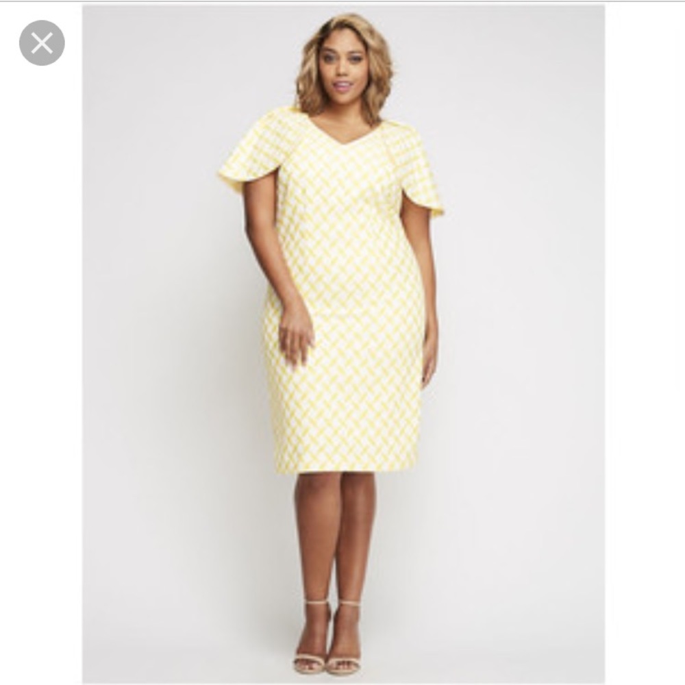 Christian Siriano Jacquard Cape Sleeve Dress