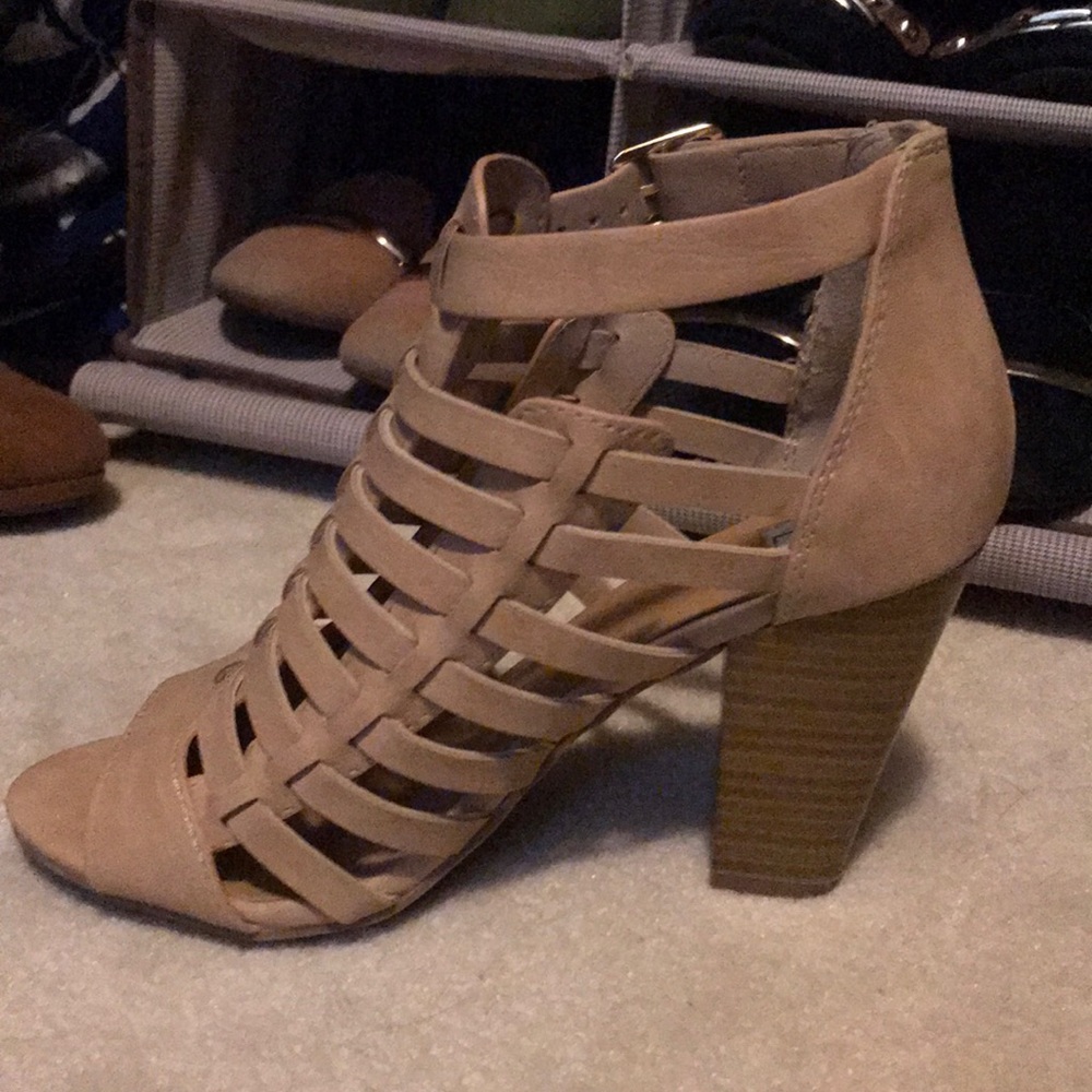 nude cutout booties size 6 1/2