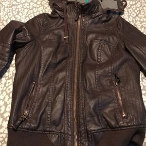 Heavy leather faux jacket (juniors large)