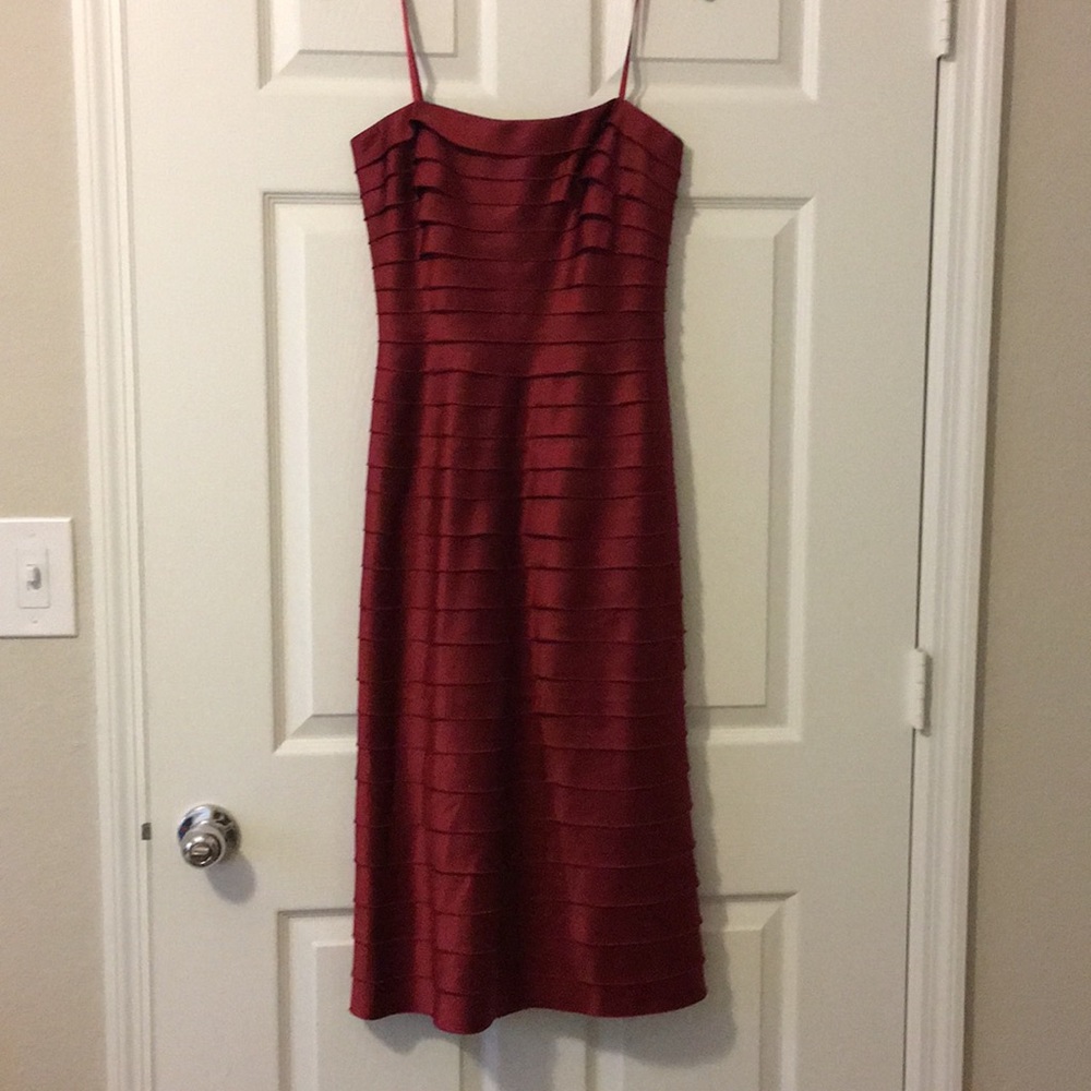 BCBG Red Strapless Cocktail Dress- Size 6