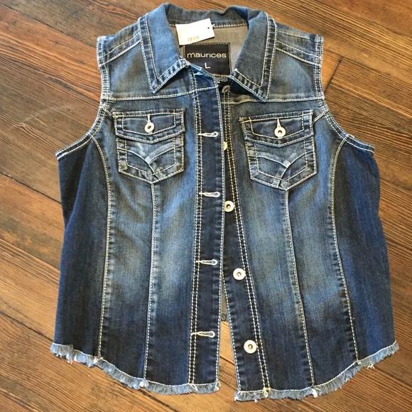 maurices denim vest