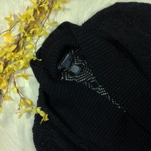 INC | black cropped knit cardigan