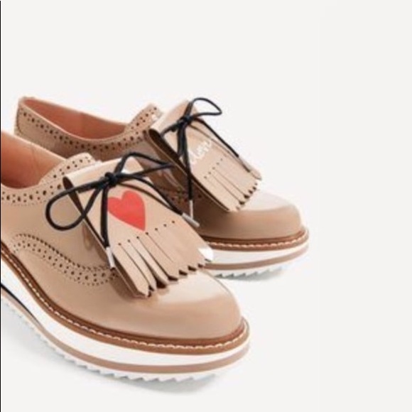 Zara Shoes - 🔥❤️HOST PIC🔥Beige Platform Bluchers from Zara❤️