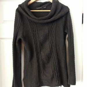 Jeanne Pierre gray cowl neck sweater