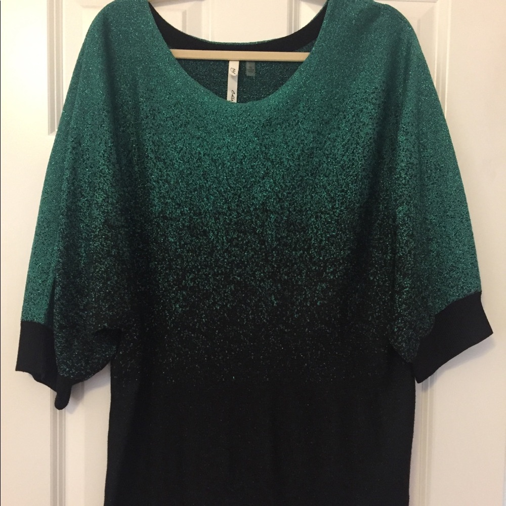 Metallic Ombré Plus Sweater