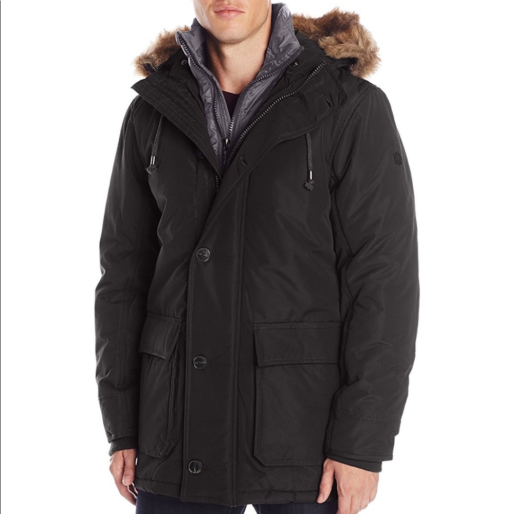 Men's English Laundry Parka with bib