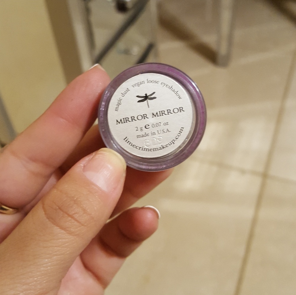 Lime Crime loose eye shadow and liquid eyeliner