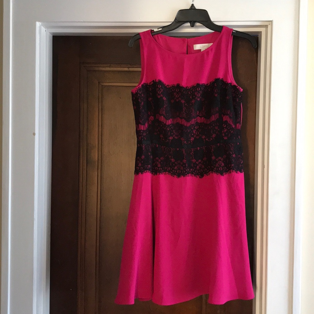 Ann Taylor Loft Pink and Black dress