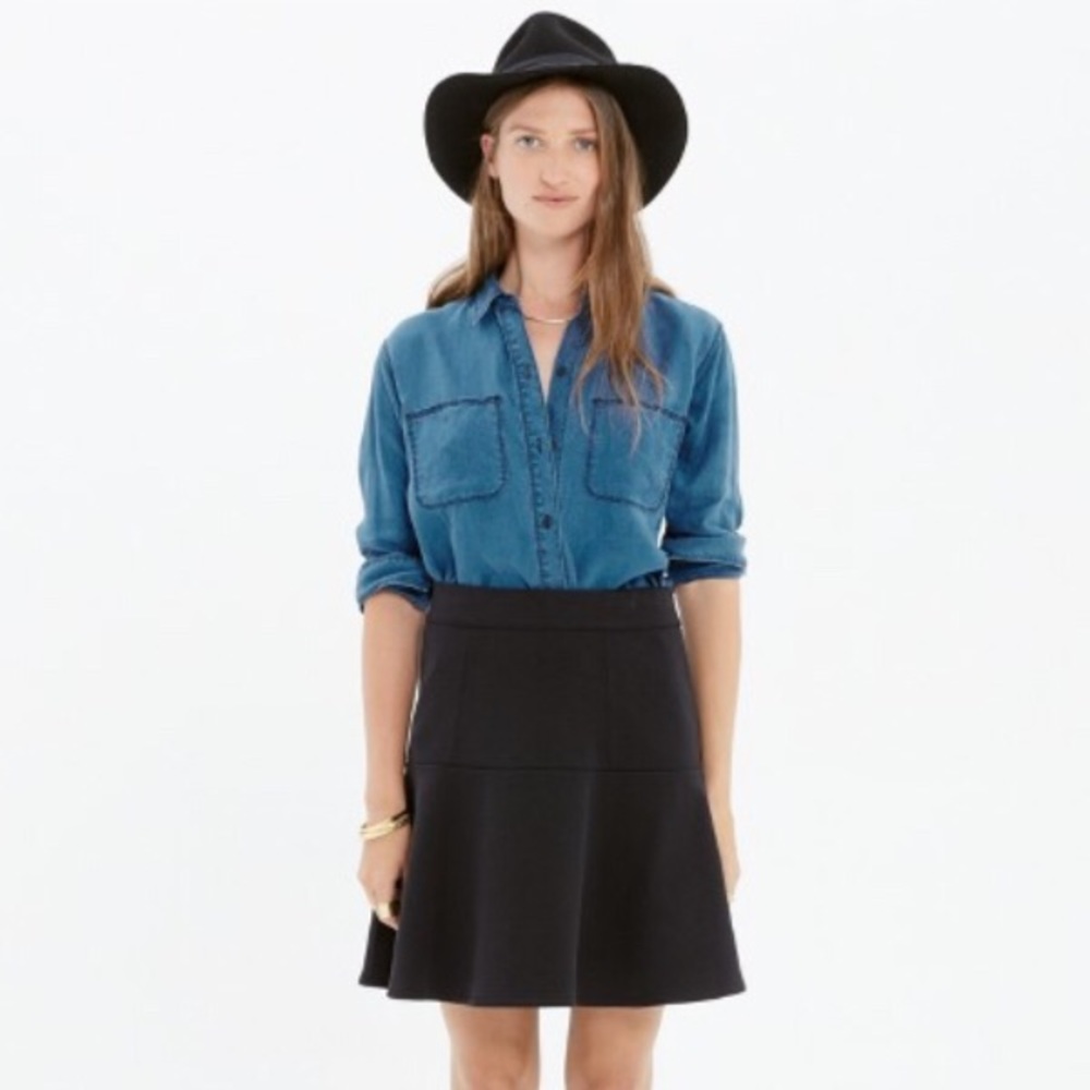 Madewell Wavelength skirt, black, size 2