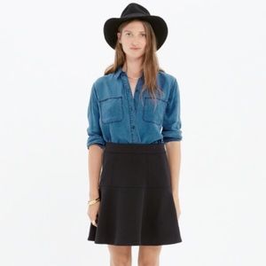 Madewell Wavelength skirt, black, size 2