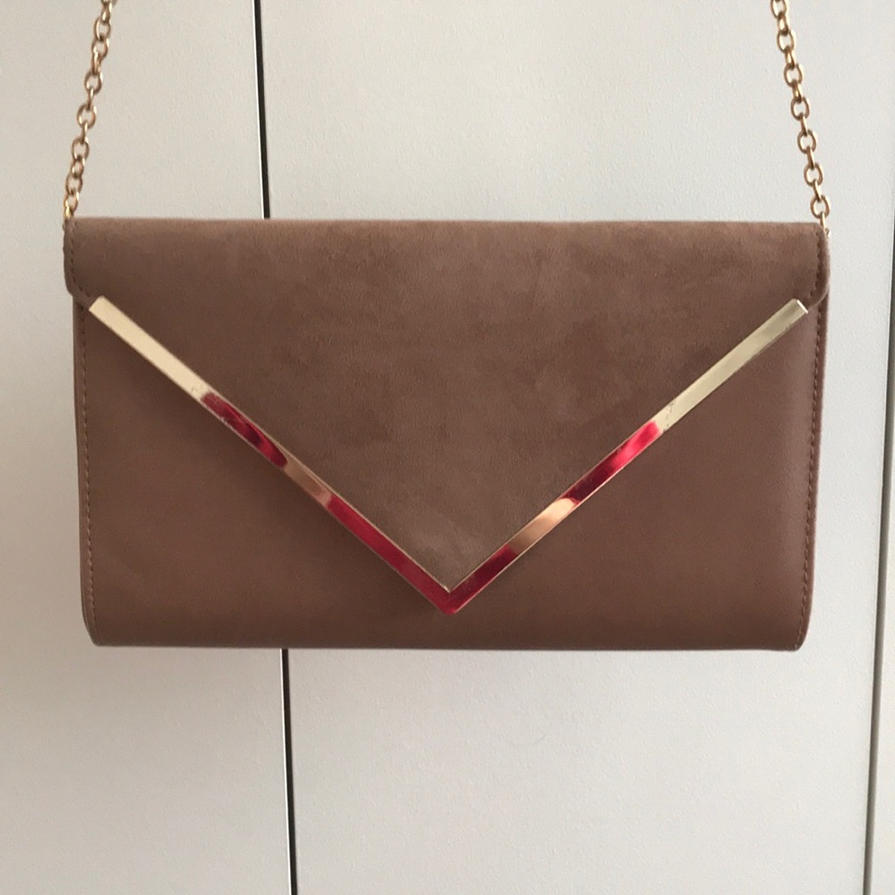 Like New suede clutch