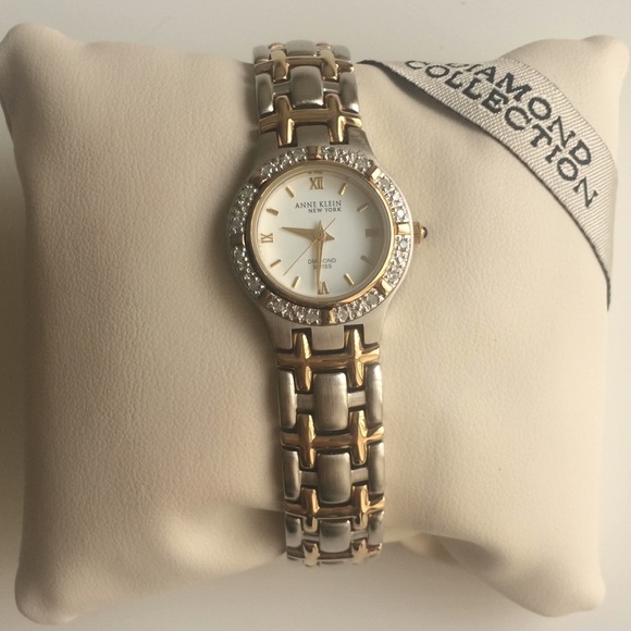 Anne Klein Jewelry - Anne Klein diamond collection two tone watch