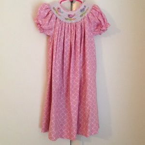 Smocked Dress with Birds Size 3T