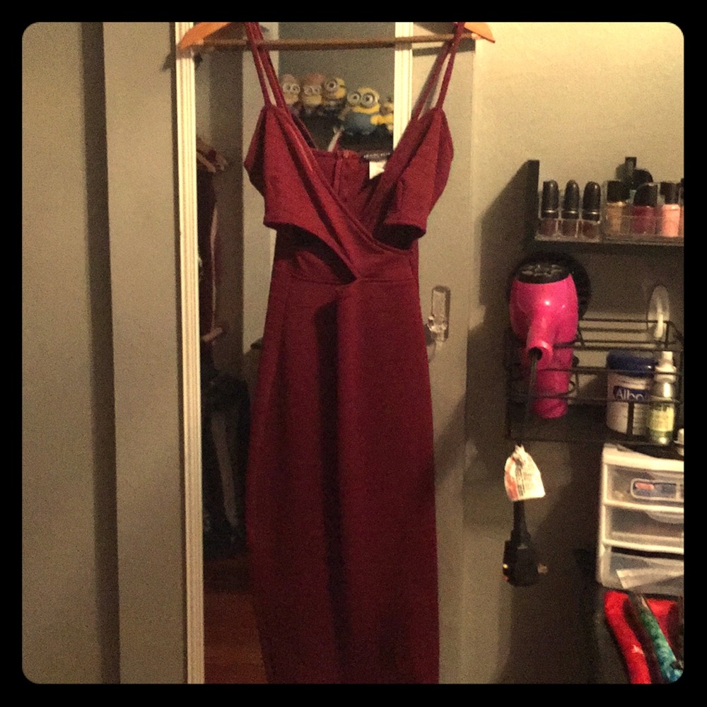 Burgundy dress