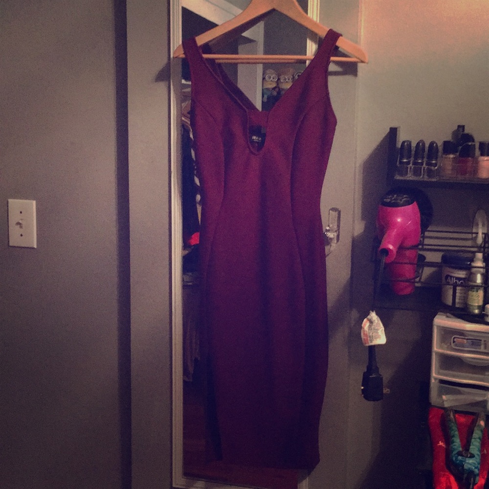 Burgundy dress