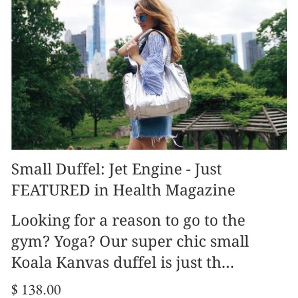 Koala Kanvas Small Duffle in Jet Engine Silver - Picture 3 of 6