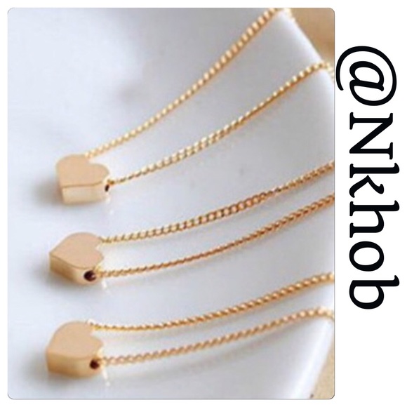 1MORE LEFT Rated 5 ⭐️⭐️Gold Plated Dainty Heart - Picture 2 of 7