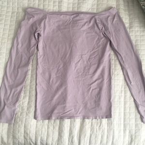 Free people. Off the shoulder. Fitted top.