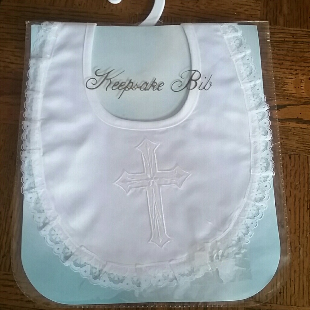 Last One!!! 👼Keepsake Cross Bib👼