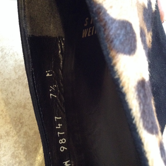 Stuart Weitzman Cheetah Open Toe Wedges - Picture 6 of 6