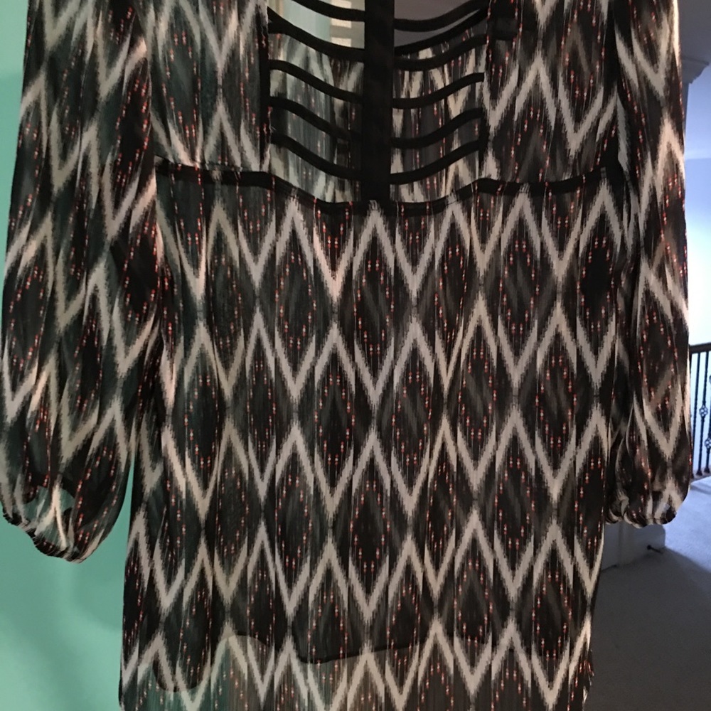 Blouse with partial open back