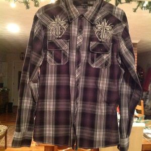 Men's Long sleeve plaid shirt