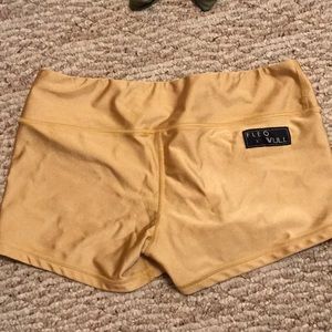 Fleo and Vull gold shorts, size large